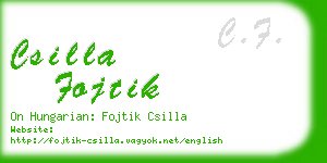 csilla fojtik business card